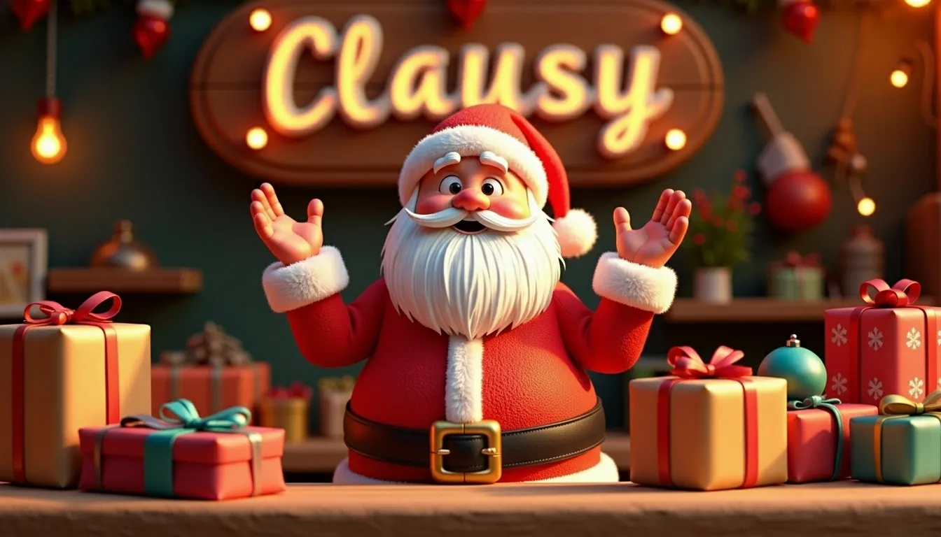 Clausy Santa mascot hero